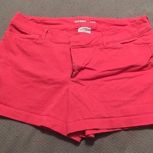 Hot pink pixie shorts from Old Navy